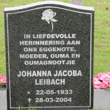 LEIBACH Johanna Jacoba 1933-2004