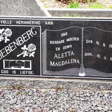 LIEBENBERG Albertus Johannes 1895-1971 &amp; Aletta Magdalena 1903-1978