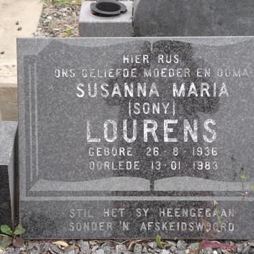 LOURENS Susanna Maria 1936-1983