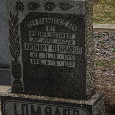 LOMBARD Anthony Hermanus 1905-1982