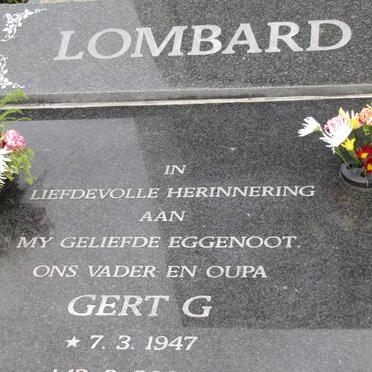 LOMBARD Gert G. 1947-2008