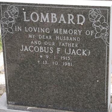 LOMBARD Jacobus F. 1915-1981
