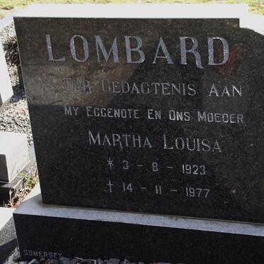 LOMBARD Martha Louisa 1923-1977