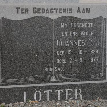 LOTTER Johannes C.J. 1889-1977