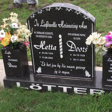 LOTTER Doors 1928-2005 &amp; Hetta 1934-2004