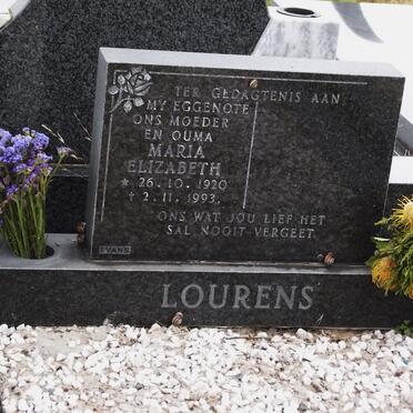LOURENS Maria Elizabeth 1920-1993