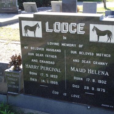 LODGE Harry Percival 1892-1969 &amp; Maud Helena 1902-1975