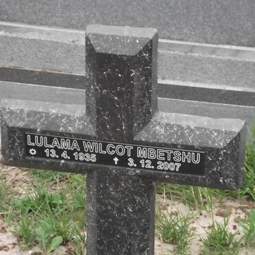 MBETSHU Lulama Wilcot 1935-2007