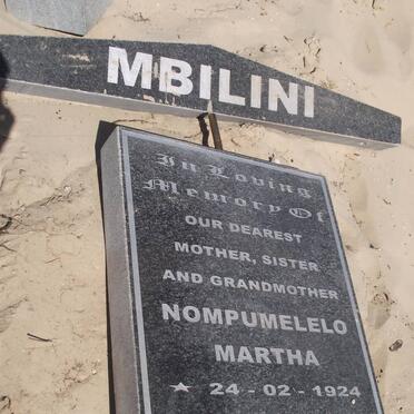 MBILINI Nompumelelo Martha 1924-2011