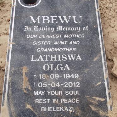 MBEWU Lathiswa Olga 1949-2012
