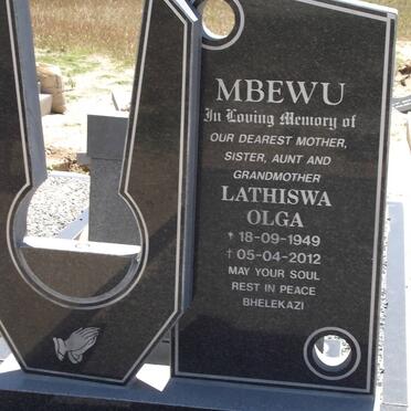 MBEWU Lathiswa Olga 1949-2012