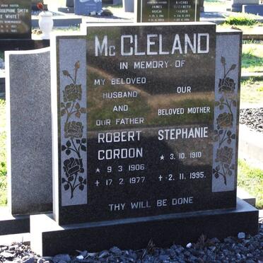 MC CLELAND Robert Gordon 1906-1977 &amp; Stephanie 1910-1995
