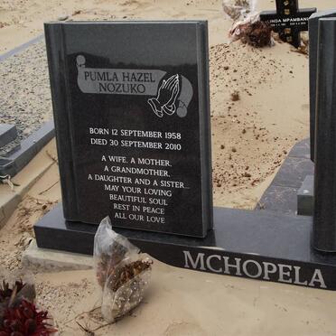MCHOPELA Pumla Hazel Nozuko 1958-2010