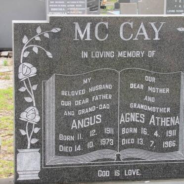 MC CAY Angus 1911-1973 &amp; Agnes Athena 1911-1986
