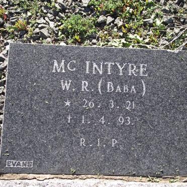Mc INTYRE Winnifred Ruth 1921-1993