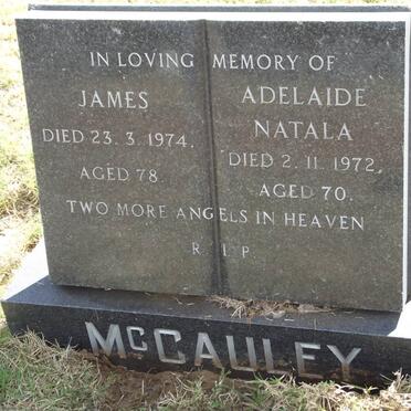 McCAULEY James -1974 &amp; Adelaide Natala -1972