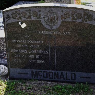 McDONALD Hermanus Johannes 1912-1966