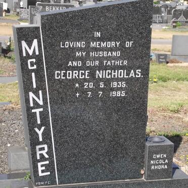 McINTYRE George Nicholas 1935-1985