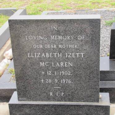 MC LAREN Elizabeth Izett 1902-1976