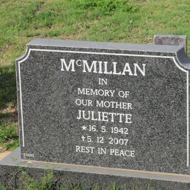 MCMILLAN Juliette 1942-2007