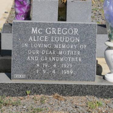 MC GREGOR Alice Loudon 1929-1989