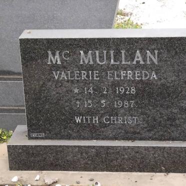 MC MULLAN Valerie Elfreda 1928-1987