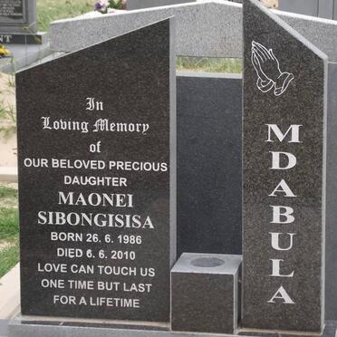 MDABULA Maonei Sibongisisa 1986-2010