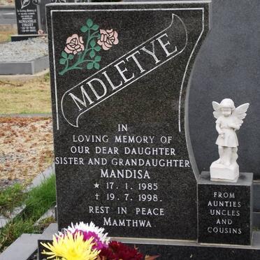 MDLETYE Mandisa 1985-1998