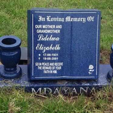 MDAYANA Lidelwa Elizabeth 1931-2001