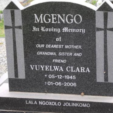 MGENGO Vuyelwa Clara 1945-2006