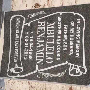 MKONTO Mbulelo Benjamin 1968-2013