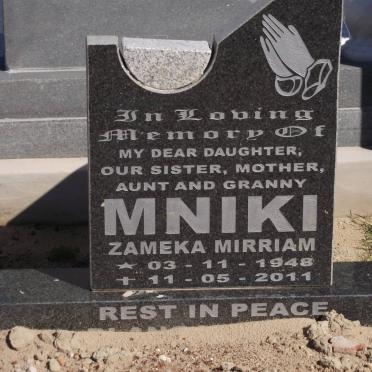 MNIKI Zameka Mirriam 1948-2011