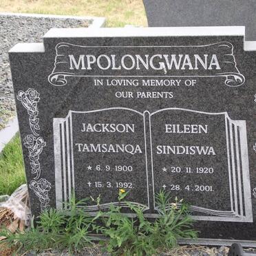 MPOLONGWANA Jackson Tamsanqa 1900-1992 &amp; Eileen Sindiswa 1920-2001