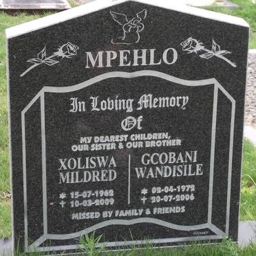 MPEHLO Xoliswa Mildred 1962-2009 :: MPEHLO Gcobani Wandisele 1972-2006