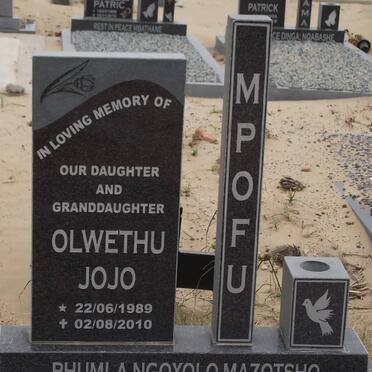 MPOFU Olwethu Jojo 1989-2010