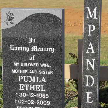 MPANDE Pumla Ethel 1958-2009