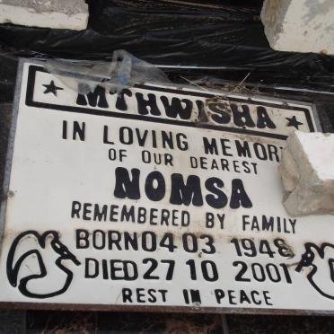 MTHWISHA Nomsa 1948-2001