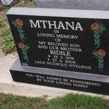 MTHANA Bidile 1976-2004