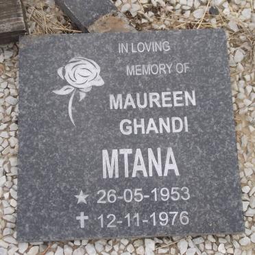MTANA Maureen Ghandi 1953-1976