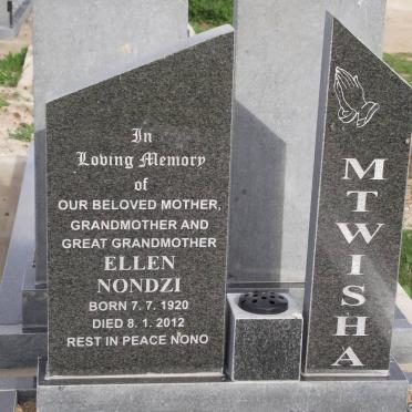 MTWISHA Ellen Nondzi 1920-2012