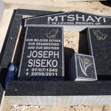 MTSHAYI Joseph Siseko 1945-2011