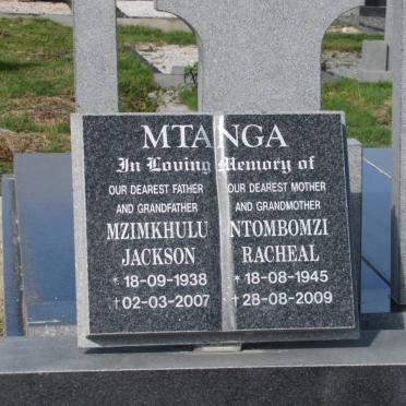 MTANGA Mzimkhulu Jackson 1938-2007 &amp; Ntombomzi Racheal 1945-2009