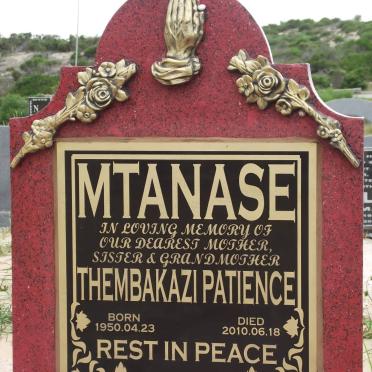 MTANASE Thembakazi Patience 1950-2010