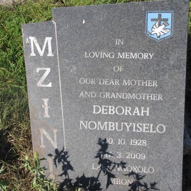 MZINI Deborah Nombuyiselo 1928-2009