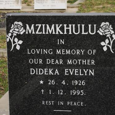 MZIMKHULU Dideka Evelyn 1926-1995