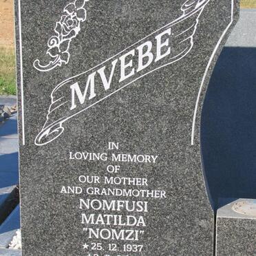 MVEBE Nomfusi Matilda 1937-2009