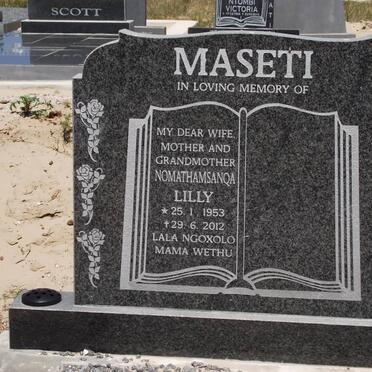 MASETI Nomathamsanqa Lily 1953-2012