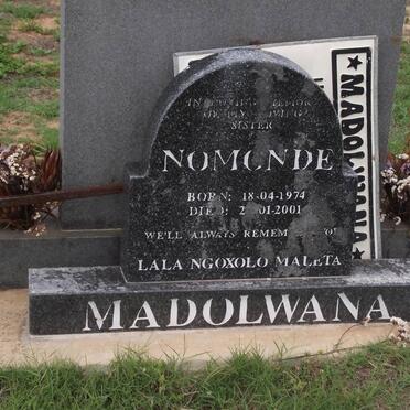 MADOLWANA Nomonde 1974-2001