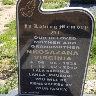 MANGCANGAZA Nkosazana Virginia 1938-2012