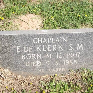 MARIST E. De Klerk S.M. 1907-1985